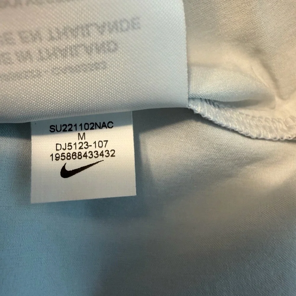 Nike NWT DRI-FIT Snap Polo Light Gray Sideline Coach Medium Lightweight Wicking